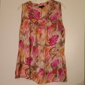 Notations L/XL pink floral blouse